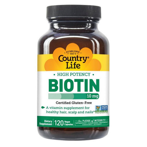 Country Life, Biotin, 10 mg, 120 CAPS