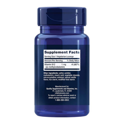 Life Extension, Methylcobalamin Dissolve In Mouth Lozenges, 1 mg, 60 loz