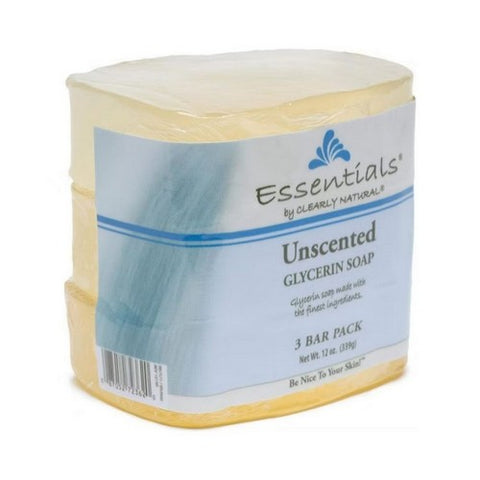 Clearly Natural, Glycerine Bar Soaps, Unscented 3 bars