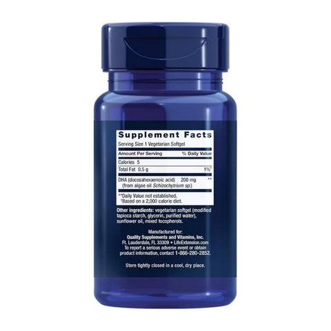 Life Extension, Vegetarian Sourced DHA, 30 vsgels