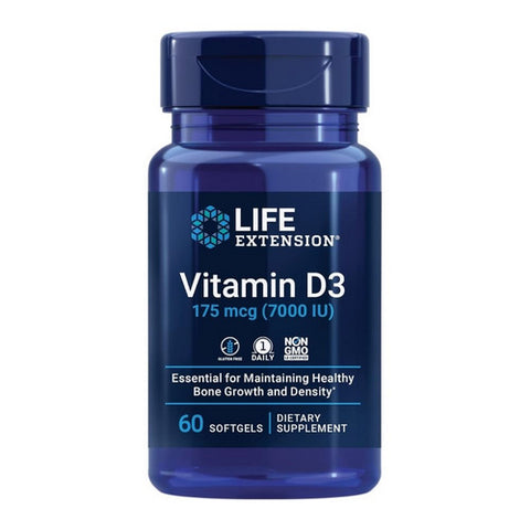 Life Extension, Vitamin D3, 175 mcg (7000 IU), 60 Softgels
