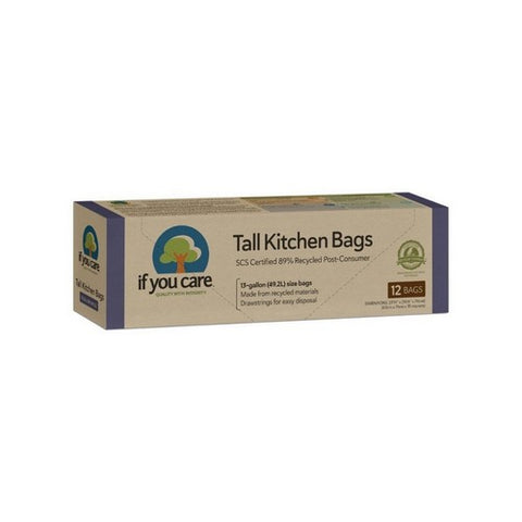 If You Care, Tall Kitchen Bags With Drawstrings, 12 Count