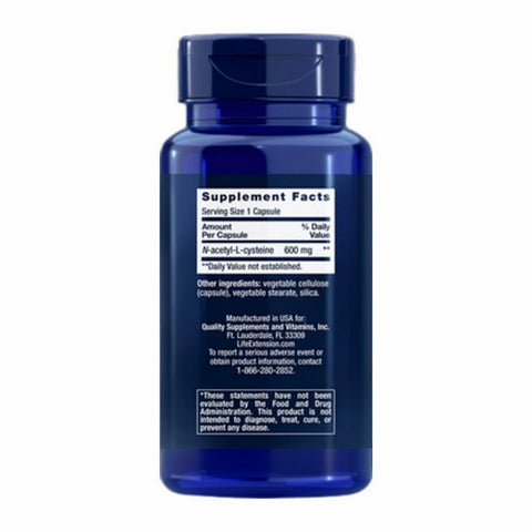 Life Extension, N-Acetyl-L-Cysteine, 600 mg, 60 Vcaps