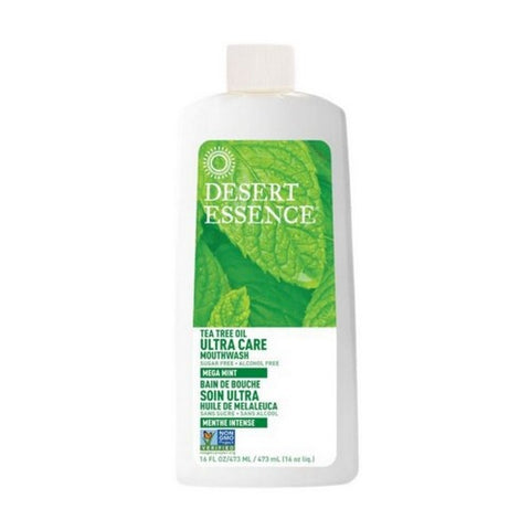 Desert Essence, Tea Tree Oil Ultracare Mouth Wash, Mega Mint, 16 oz