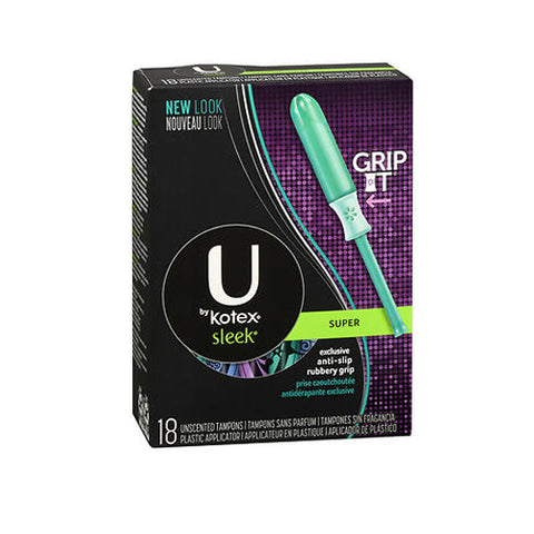 U By Kotex, Sleek Tampons Unscented Super, 18 Each