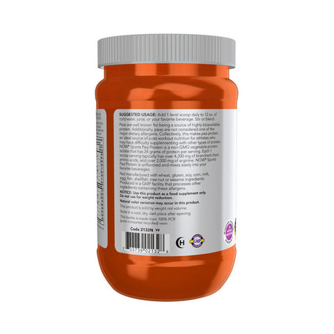 Now Foods, Pea Protein Natural Unflavored, 12 oz