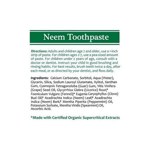 TheraNeem Naturals, Naturals Neem Toothpaste Neem Therape With Mint, 4.23 Oz