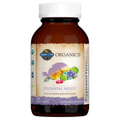 Garden of Life, Organics Prenatal Multi, 180 Tabs