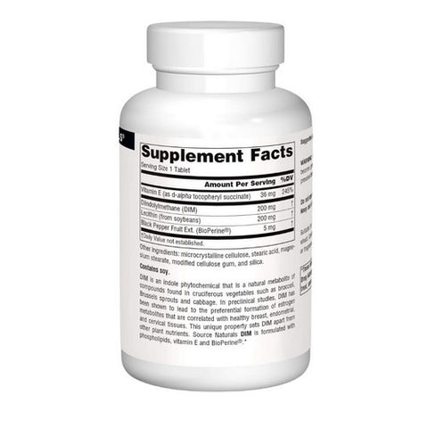 Source Naturals, DIM, 200 mg, 120 Tabs