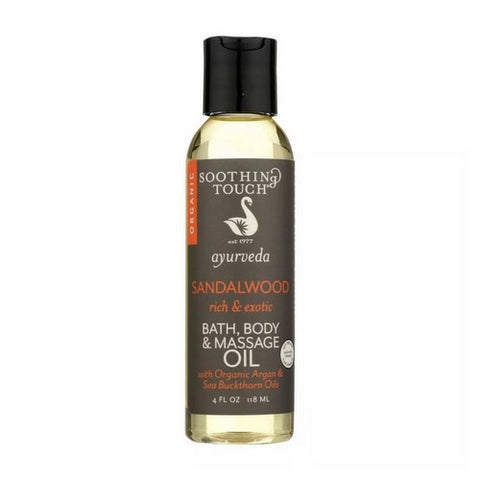 Soothing Touch, Bath Body & Massage Oil, Sandalwood 4 oz