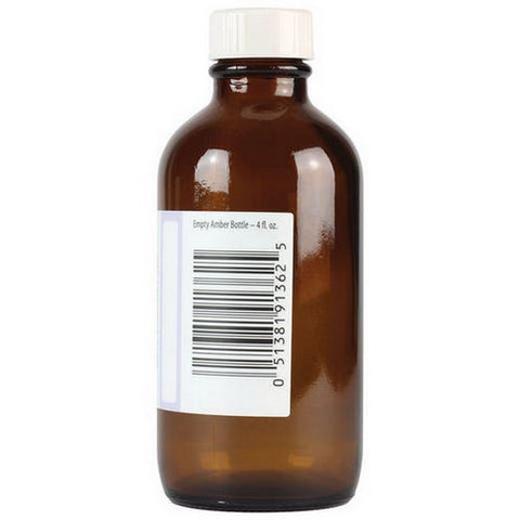 Aura Cacia, Empty Amber Bottle with Writeable Label, 4 oz