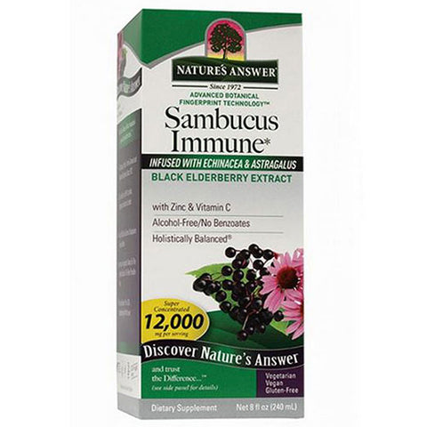 Nature's Answer, Sambucus Immune, Black Elderberry 8 oz