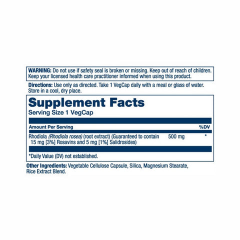 Solaray, Vital Extracts Super Rhodiola, 500 mg, 60 Caps