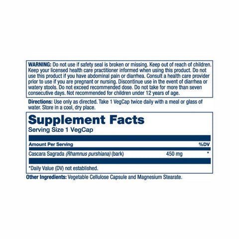 Solaray, Cascara Sagrada, 450 mg, 180 Caps