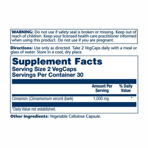 Solaray, Cinnamon Bark, 500 mg, 60 Caps