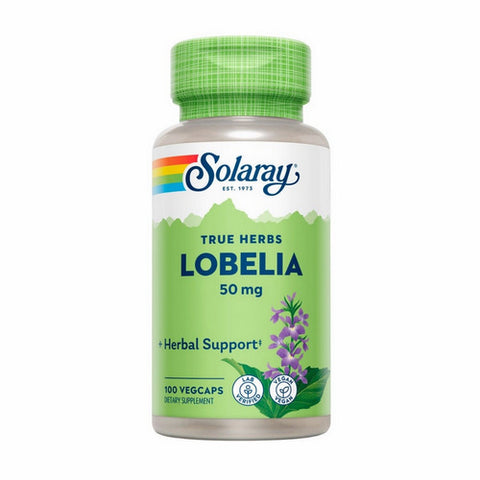 Solaray, True Herbs Lobelia, 50 mg, 100 Caps