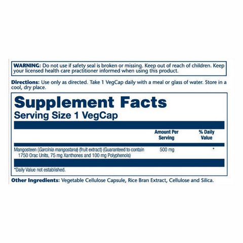 Solaray, Mangosteen Extract, 500 mg, 60 Caps