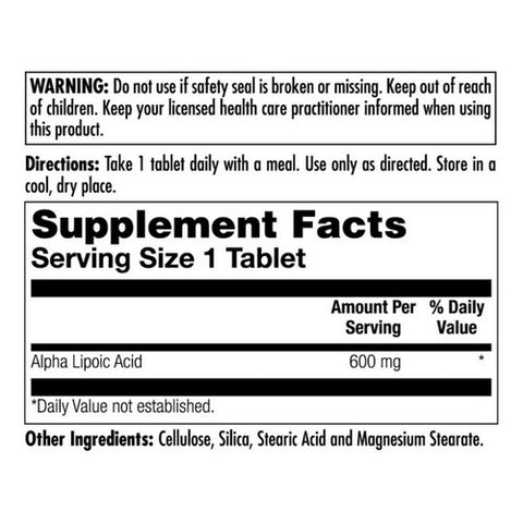 Kal, Alpha Lipoic Acid Sustained Release, 60 Tabs