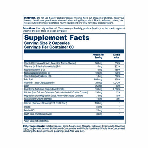 Solaray, B-Stress PM, 120 Caps