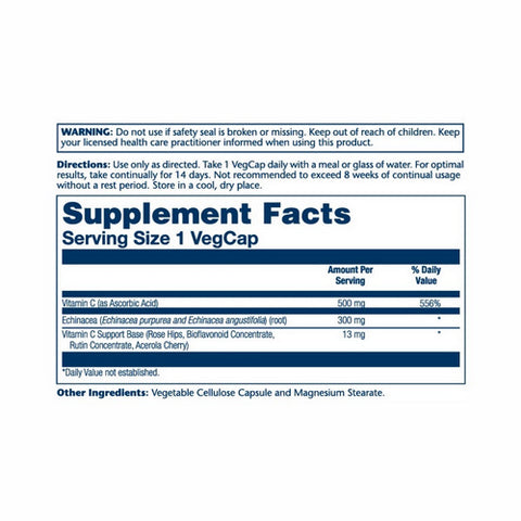Solaray, Vitamin C With Echinacea, 60 Caps