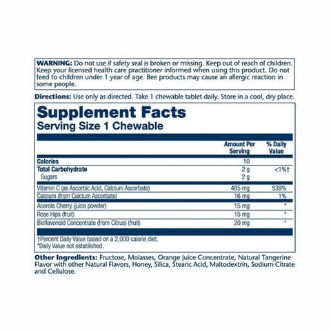 Solaray, Vitamin C Chewable, 500 mg, Orange 100 Wafers