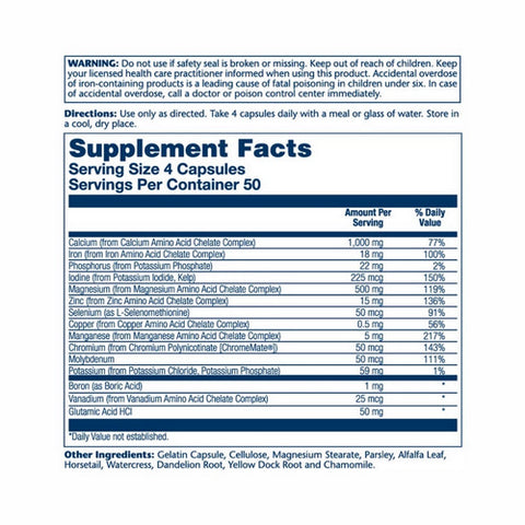 Solaray, Mega Multi Mineral, 200 Caps