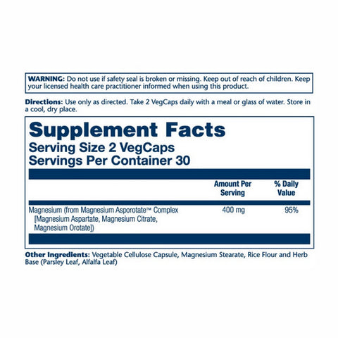 Solaray, Magnesium Asporotate, 60 Caps