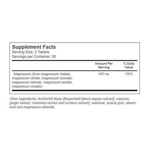 Kal, Magnesium Hydroxy Acids With Orotates, 400 mg, 60 Tabs