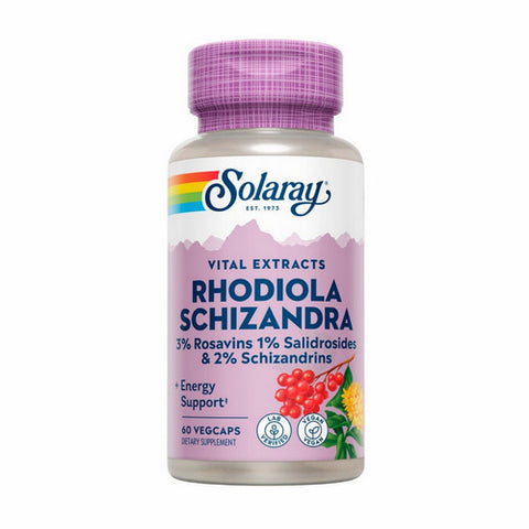 Solaray, Rhodiola & Schizandra, 500 mg, 60 Caps