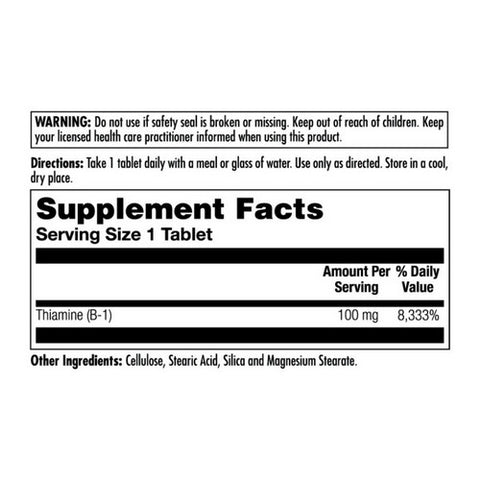 Kal, B-1, 100 mg, 100 Tabs