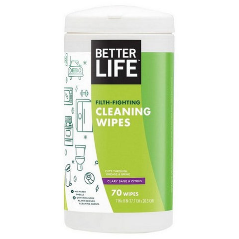 Better Life, Natural All Purpose Cleaner Wipes Clary Sage And Citrus, 70 Count