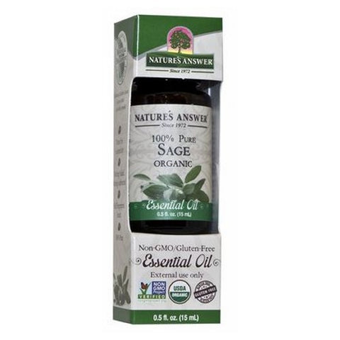 Nature's Answer, Organic Essential Oil, Sage 0.5 oz