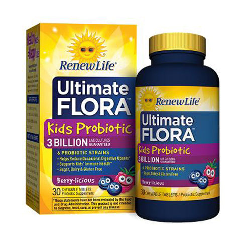 Renew Life, Kid's Probiotic 3 Billion Chewables, 30 Chewable Tabs