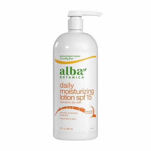 Alba Botanica, Natural Very Emollient Body Lotion Daily Shade SPF 15, 32 FL Oz