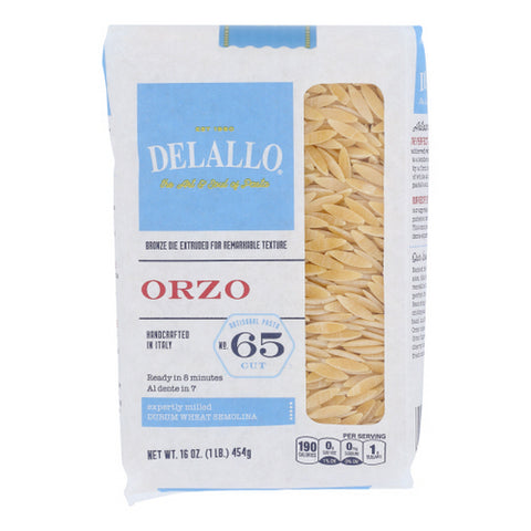 Delallo, Pasta, Orzo 16 Oz (Case of 12)