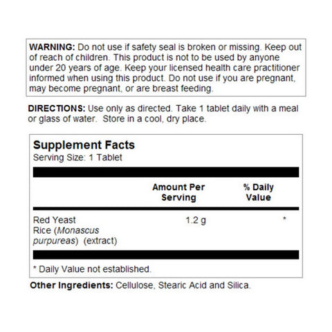 Kal, Red Yeast Rice, 60 Tabs