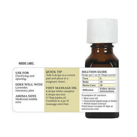 Aura Cacia, Essential Oil Camphor, White, (cinnamonium camphora) 0.5 Fl Oz