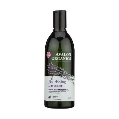 Avalon Organics, Bath & Shower Gel, Organic Lavender 12 Oz