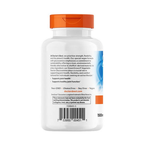 Doctors Best, Vegan Glucosamine Sulfate with Green Grown, 750 mg, 180 Veg Caps