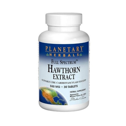 Planetary Herbals, Full Spectrum Hawthorn Extract, 30 Tabs