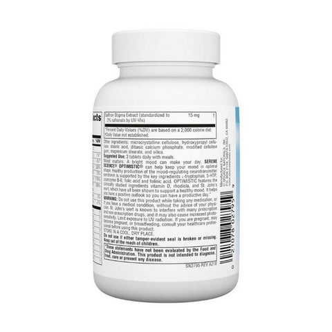 Source Naturals, Serene Science Optimistic, 60 Tabs