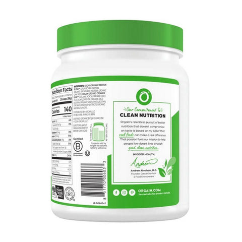 Orgain, Organic Protein Powder, Unsweetened 1.59 lbs
