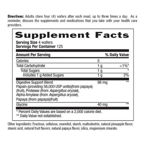 Country Life, Papaya Digestive Support, 500 Wafers