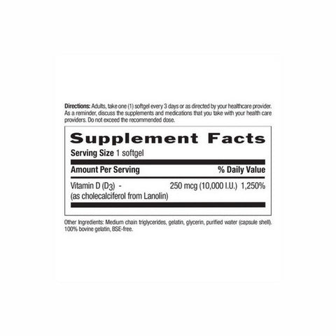 Country Life, Vitamin D3, 250 mcg, 200 Softgels