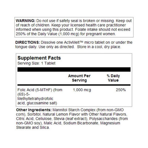 Kal, Methyl Folate, 1000 mcg, 60 Count