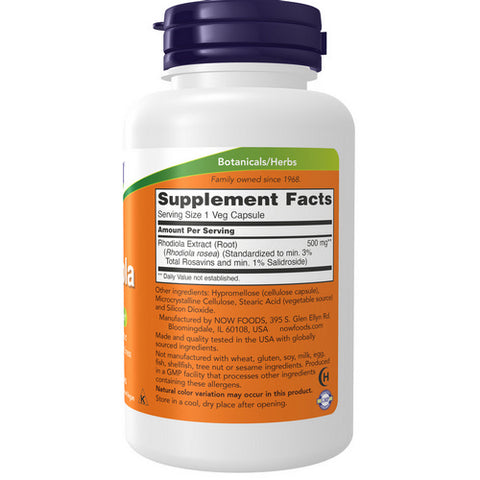 Now Foods, Rhodiola, 500 mg, 120 Veg Caps
