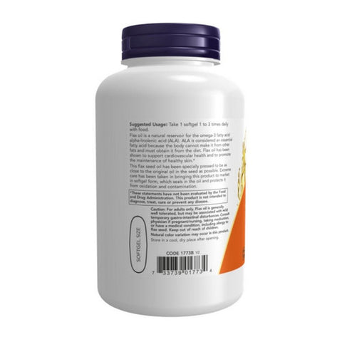 Now Foods, Flax Oil, 1000 mg, 120 Veg Softgels