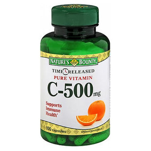 Nature's Bounty, Vitamin C Capsules Time Released, 500 mg, 24 X 100 Caps