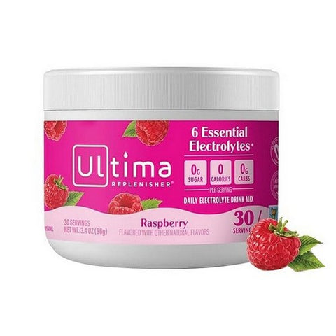 Electrolyte Powder Raspberry Raspberry Powder, 3.4 Oz by Ultima Replenisher