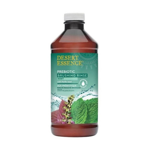 Desert Essence, Prebiotic Plant-Based Brushing Rinse Mint, 16 Oz